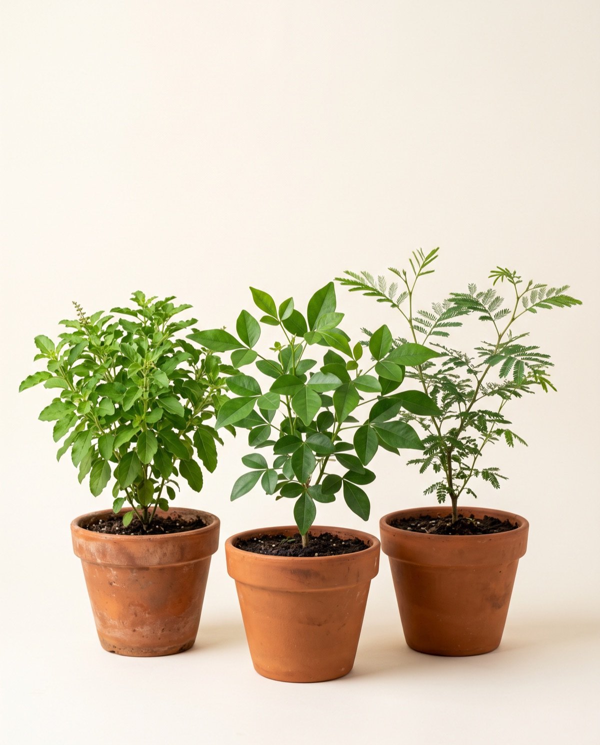 Pack of 3 – Pooja Plants: Tulsi / Bel Patr / Shami (with pot)